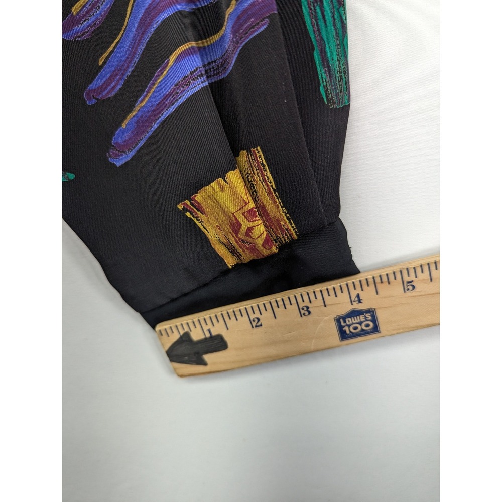 Caliche Collection Black Abstract Geometric Print Button Down Shirt XL - Picture 8 of 9
